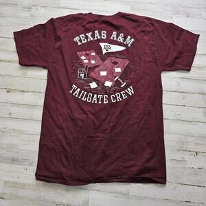 Texas A&M Aggies Shirt Tailgate Crew Mens Sz Medium Maroon NCAA Football